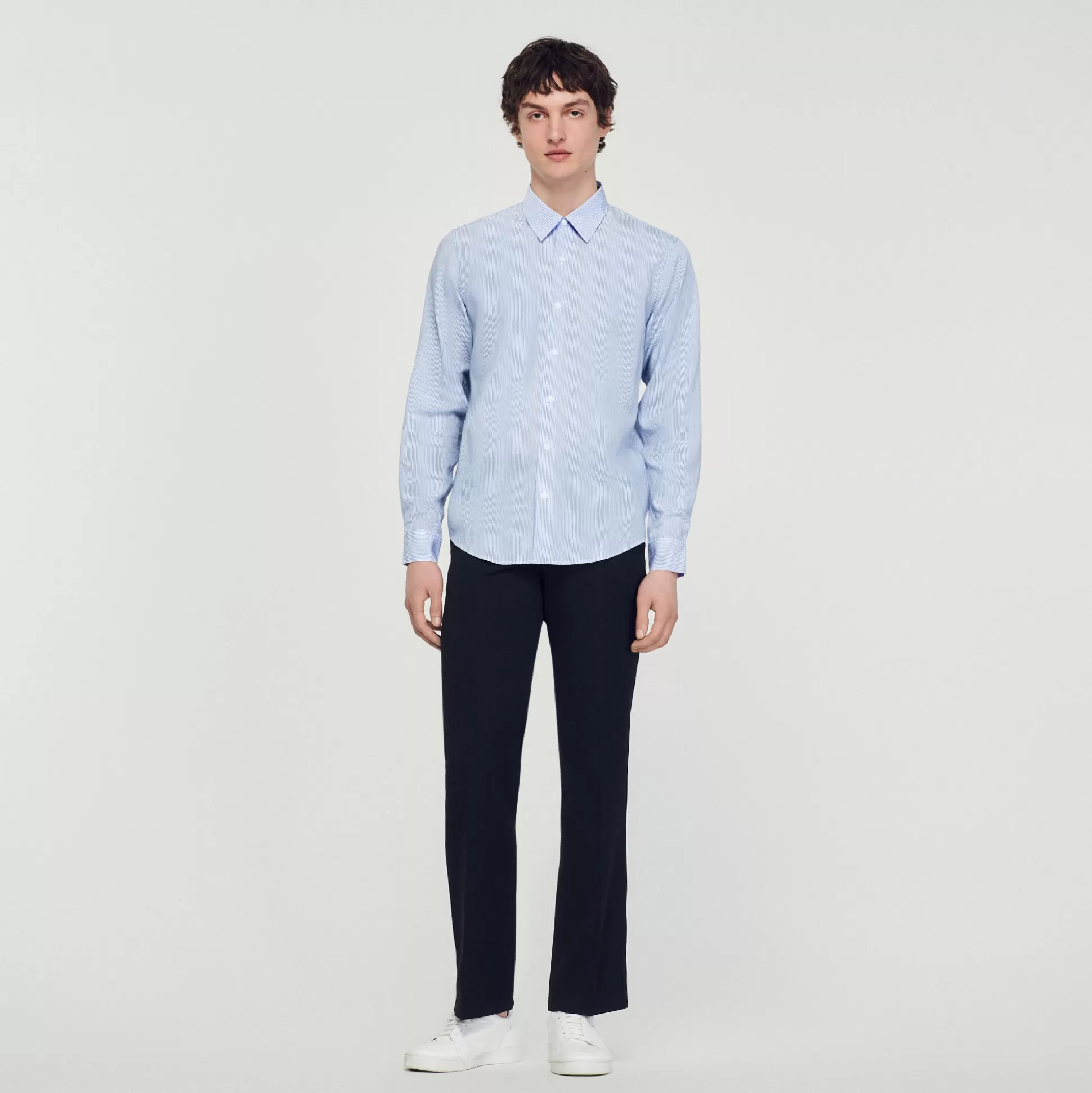 Hot Camicia A Righe Uomo Camicie