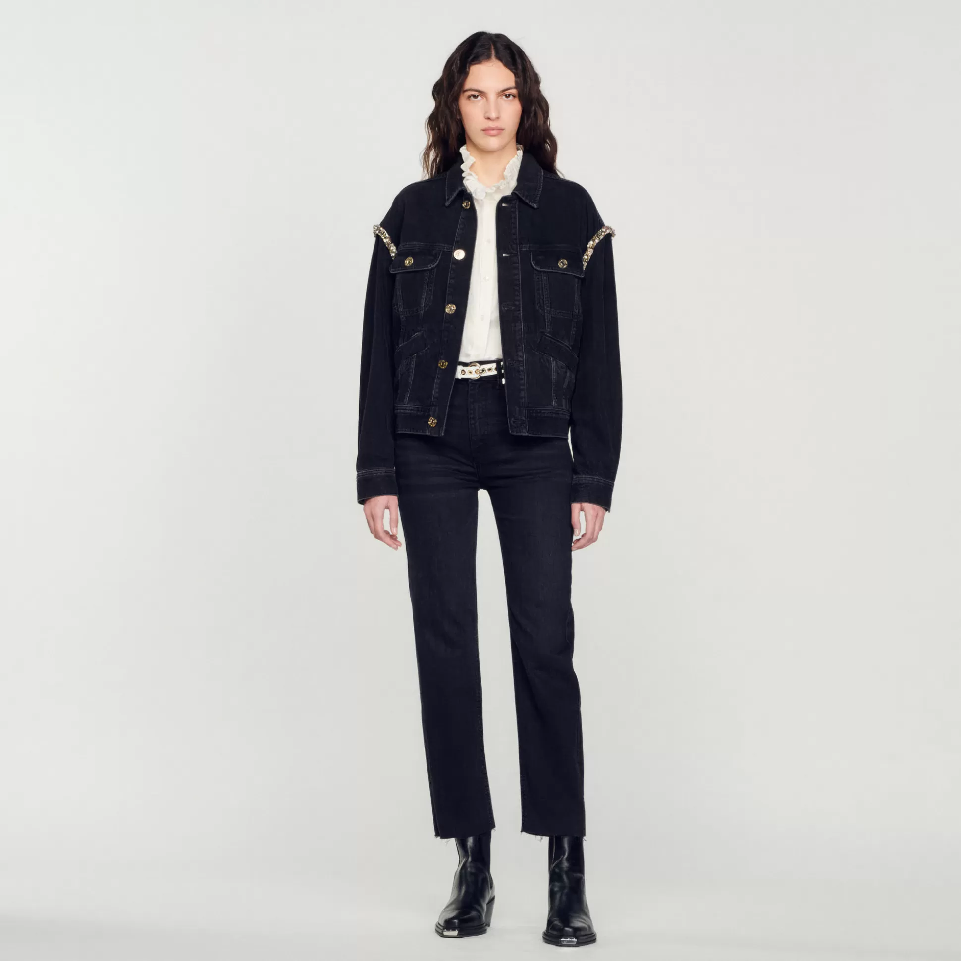 Best Sale Jeans Dritti A Taglio Vivo Donna Jeans